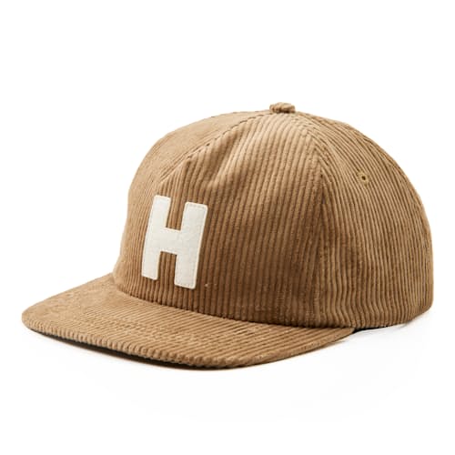 laydown image of Huckberry Corduroy Explorer Hat