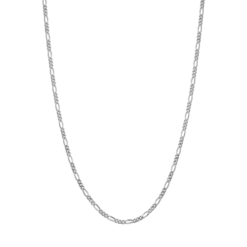 laydown image of 3mm Figaro Chain Necklace