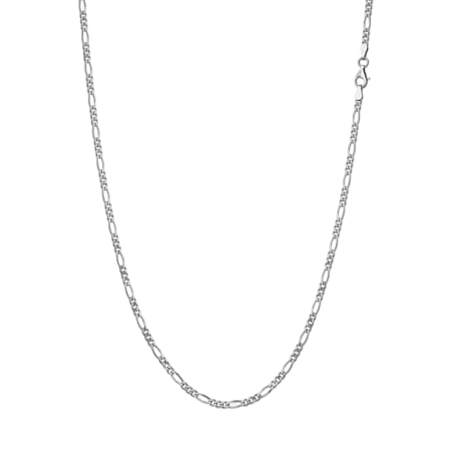 laydown image of 3mm Figaro Chain Necklace