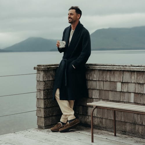 lifestyle image of The Shawl Quilted Robe