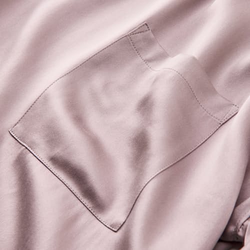 laydown detail image of Women's Washable Silk Oversized Sleep Tee