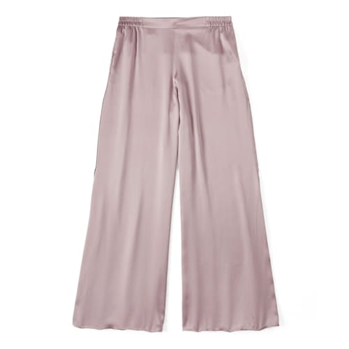 laydown image of Women's Washable Silk Tee Pant Set