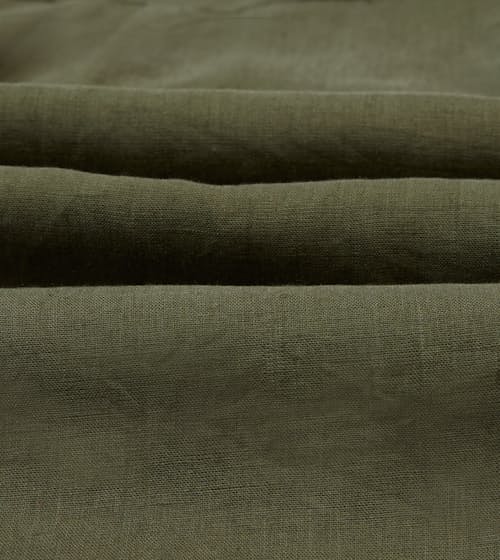 laydown detail image of Linen Camp Collar Long Sleeve Shirt