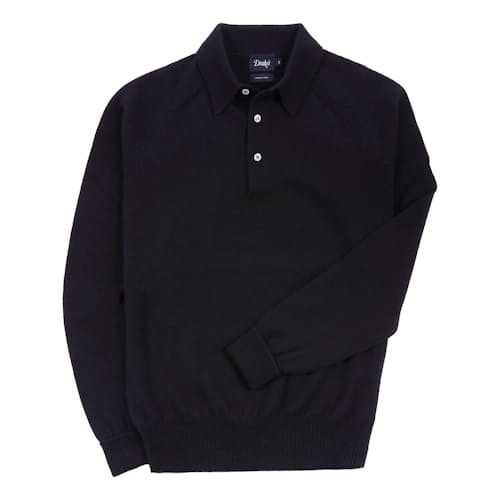 laydown image of Merino Wool Knit Polo