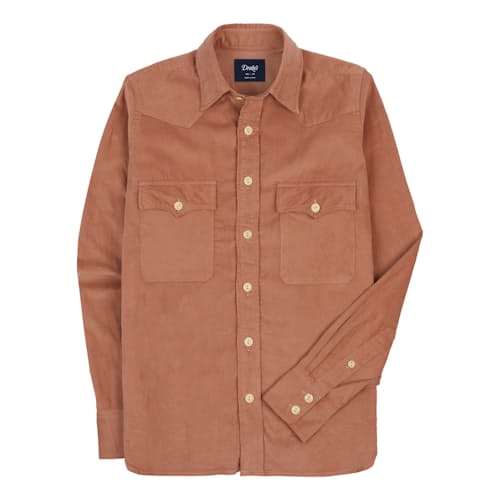 laydown image of Needle Corduroy Western Long Sleeve Shirt