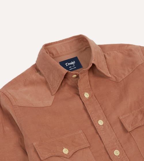 laydown detail image of Needle Corduroy Western Long Sleeve Shirt