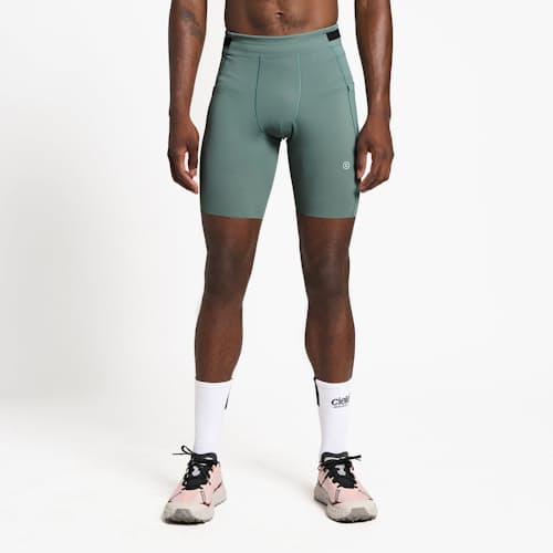 on model image of FST Short Tights - 8"