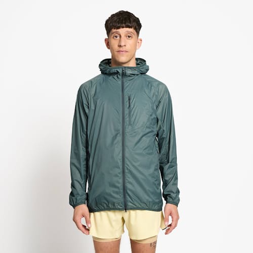 on model image of Lightweight DWR Windbreaker Jacket