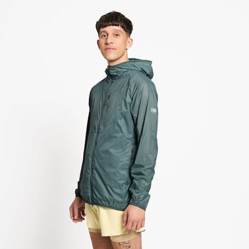 on model image of Lightweight DWR Windbreaker Jacket