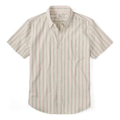 laydown image of Short Sleeve Stretch Cotton Shirt
