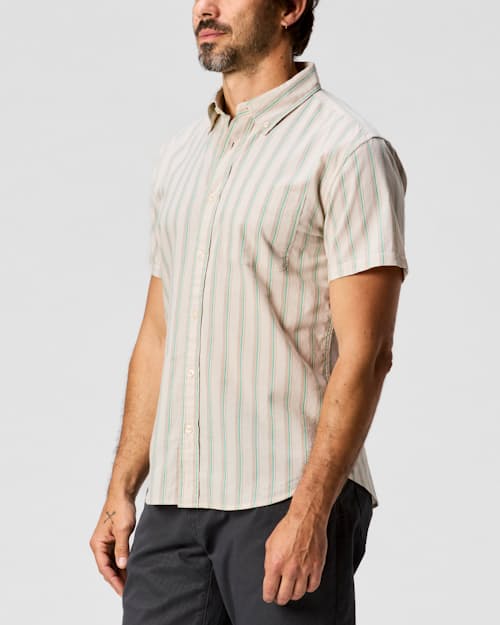 on model image of Short Sleeve Stretch Cotton Shirt