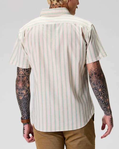 on model image of Short Sleeve Stretch Cotton Shirt