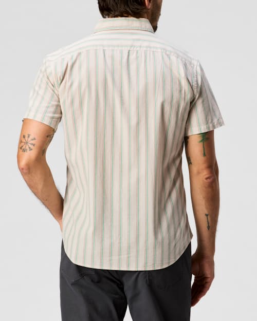 on model image of Short Sleeve Stretch Cotton Shirt