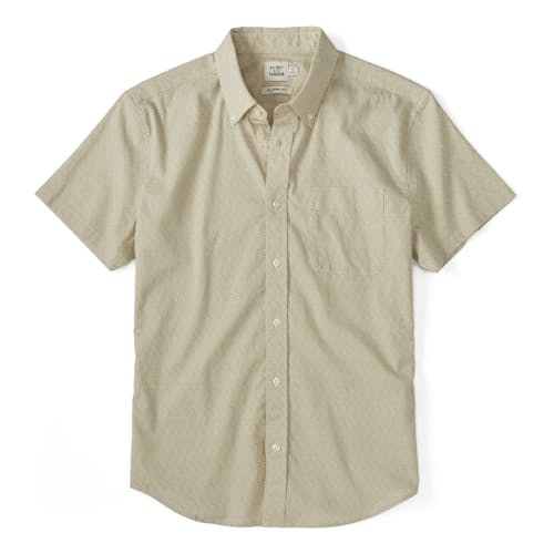 laydown image of Short Sleeve Stretch Cotton Shirt