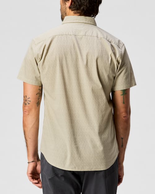 on model image of Short Sleeve Stretch Cotton Shirt
