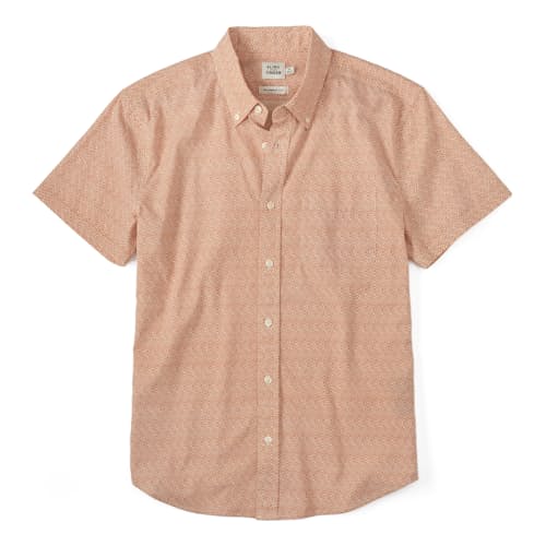 laydown image of Short Sleeve Stretch Cotton Shirt
