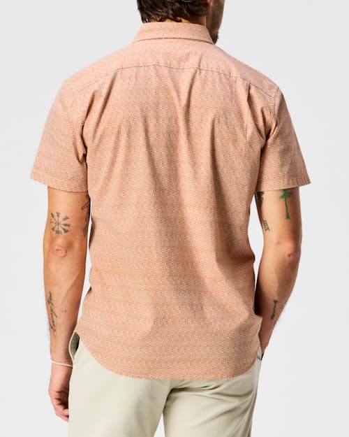 on model image of Short Sleeve Stretch Cotton Shirt