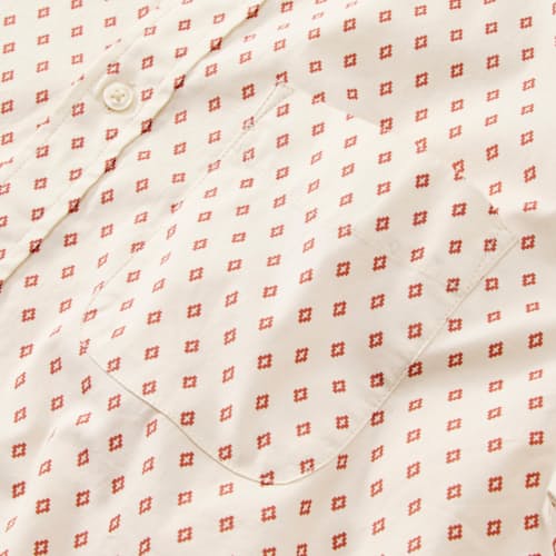 laydown detail image of Short Sleeve Stretch Cotton Shirt