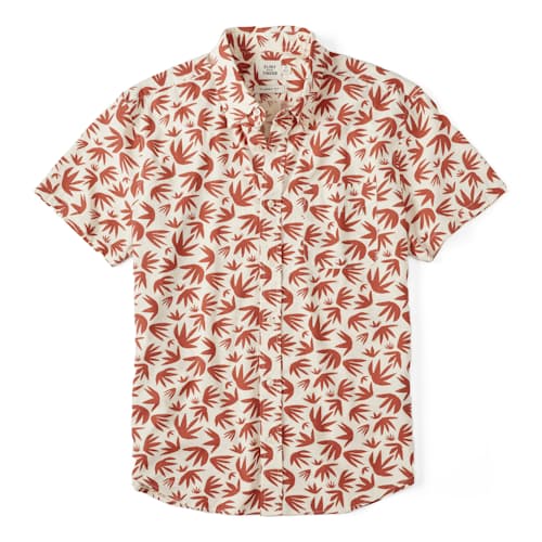 laydown image of Short Sleeve Stretch Cotton Shirt