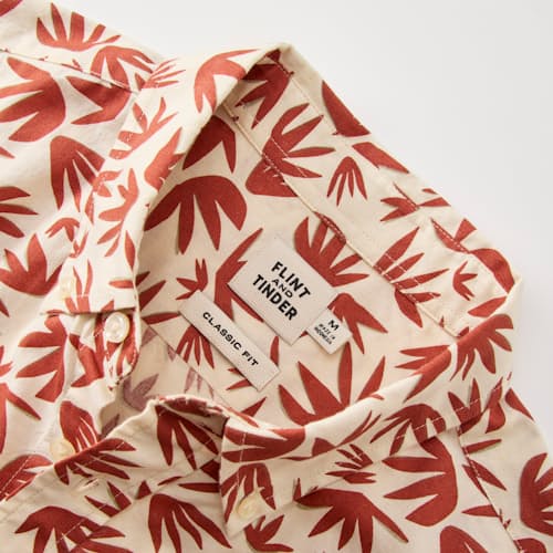 laydown detail image of Short Sleeve Stretch Cotton Shirt