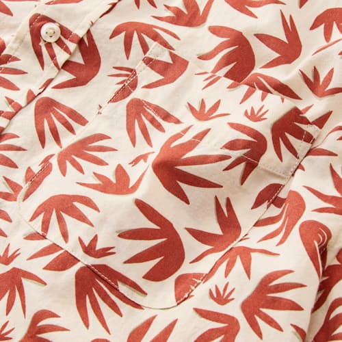 laydown detail image of Short Sleeve Stretch Cotton Shirt