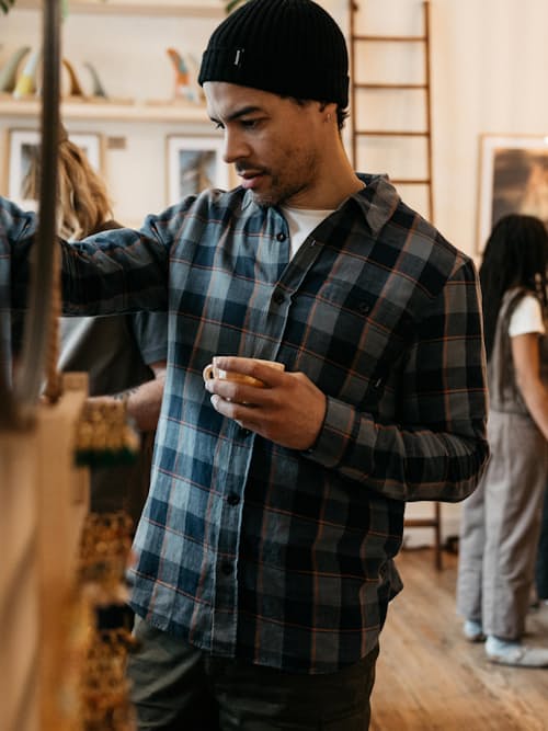 lifestyle image of Cardew Check Long Sleeve Shirt
