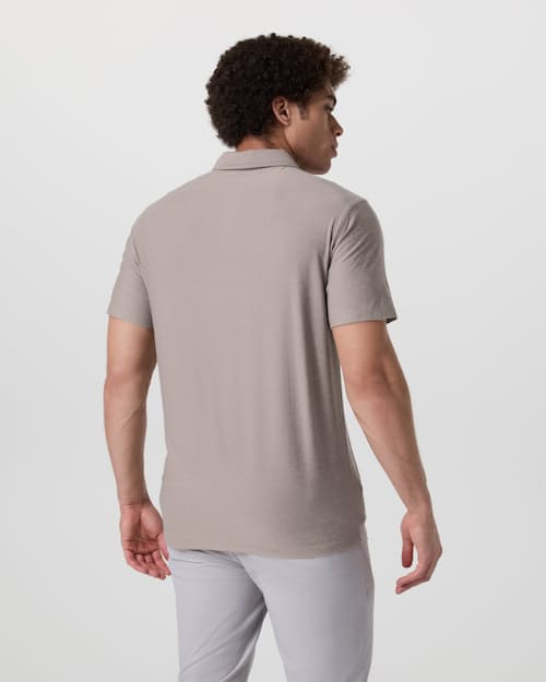 on model image of Strato Tech Polo
