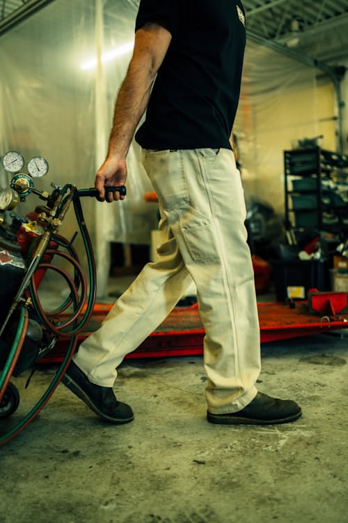 lifestyle image of Bison Canvas Pants