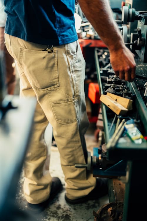 lifestyle image of Bison Canvas Pants