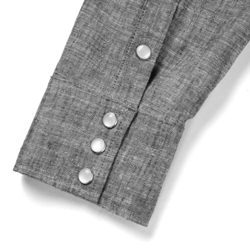 laydown detail image of Reagan Pearlsnap Long Sleeve Shirt