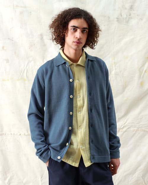 on model image of Brewer Cardigan