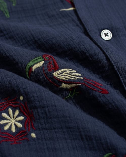 laydown detail image of Stachio Tropical Short Sleeve Shirt