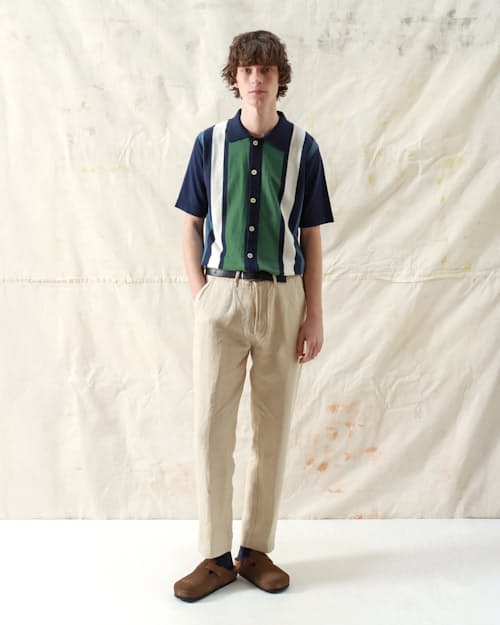 on model image of Velzy Cardigan Sweater Polo