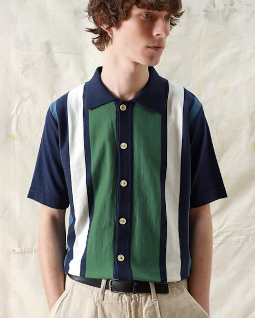 on model image of Velzy Cardigan Sweater Polo