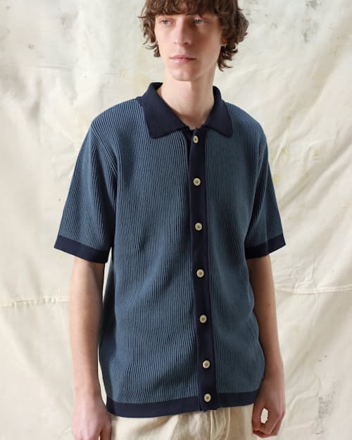 on model image of Velzy Cardigan Sweater Polo