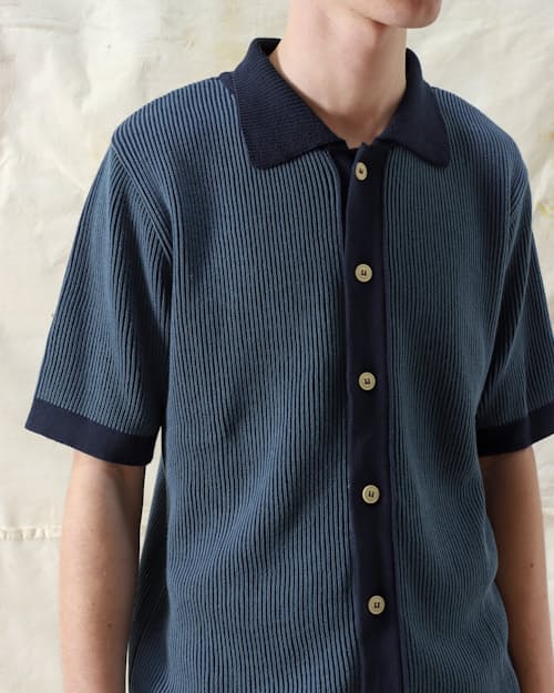 on model image of Velzy Cardigan Sweater Polo
