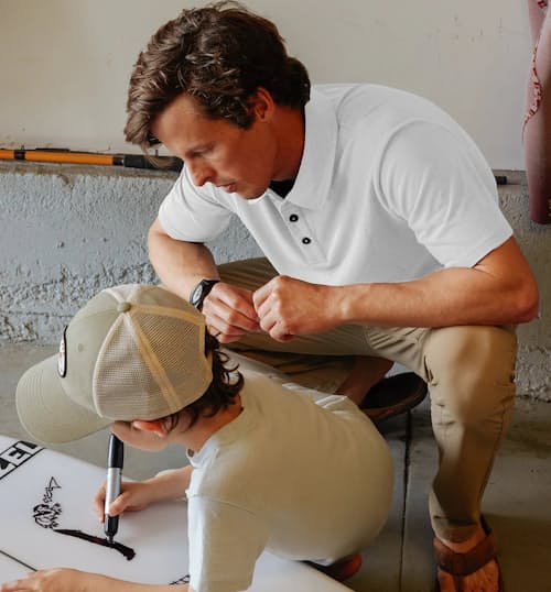 lifestyle image of Bamboo Flex UPF Polo