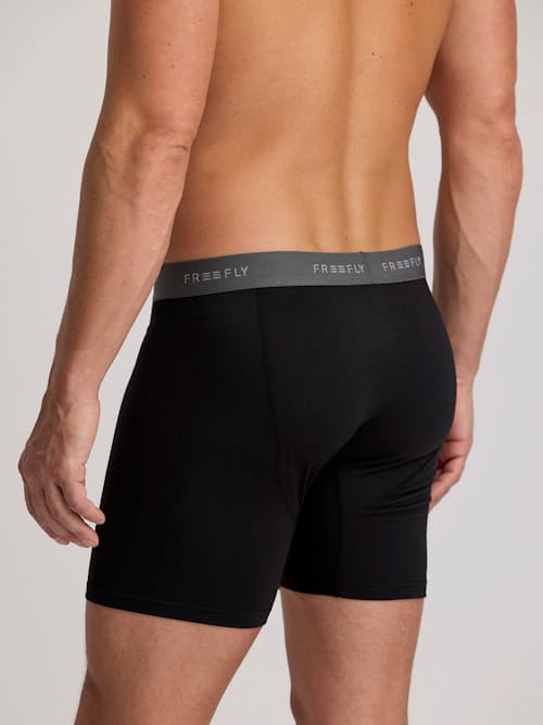 on model image of Bamboo Motion Boxer Brief