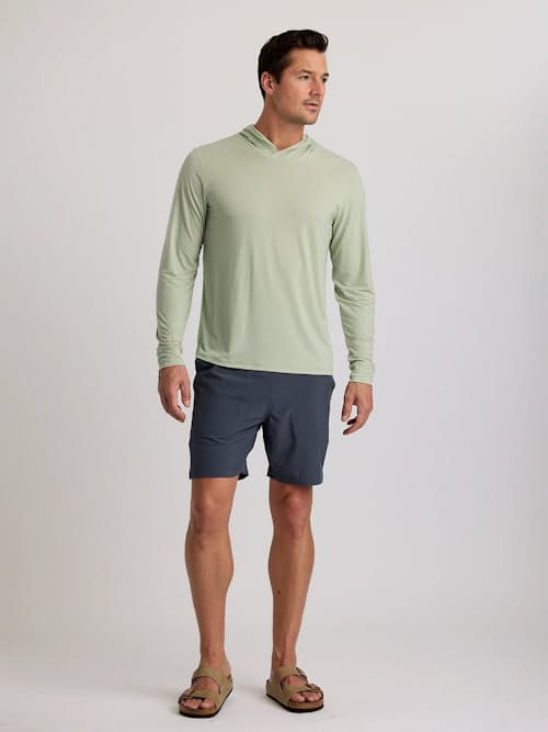on model image of Elevate Lightweight UPF Hoodie