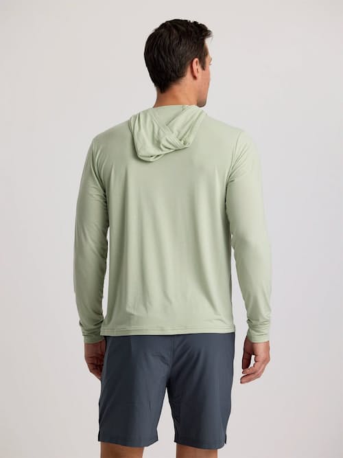 on model image of Elevate Lightweight UPF Hoodie