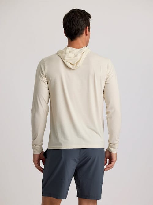 on model image of Elevate Lightweight UPF Hoodie