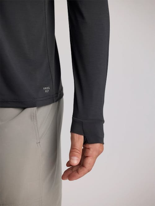 on model image of Elevate Lightweight UPF Long Sleeve T-Shirt