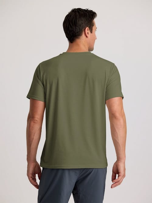 on model image of Elevate Lightweight UPF T-Shirt