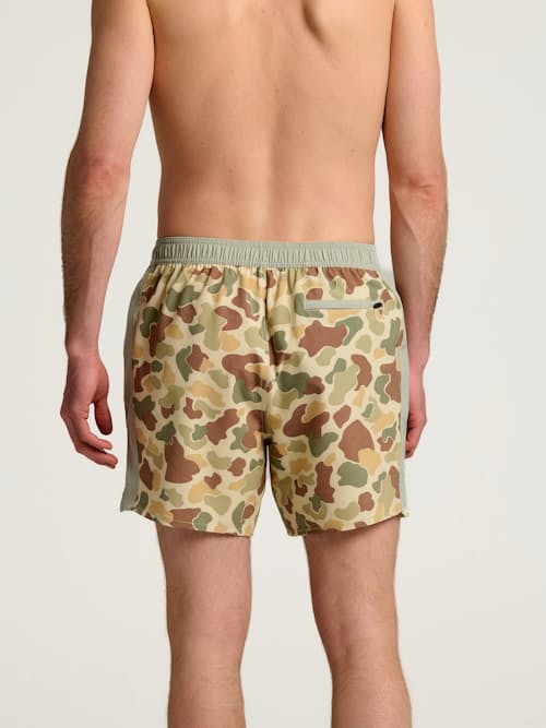 on model image of Palmera Elastic Swim Trunk - 6"
