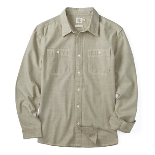 laydown image of Chambray Utility Shirt