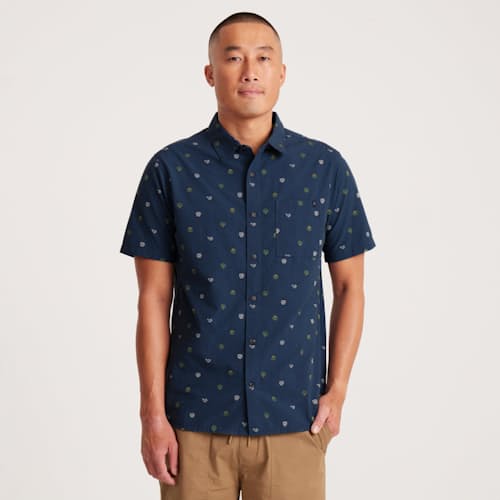 on model image of Journey Short Sleeve Shirt