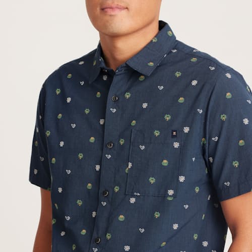 on model image of Journey Short Sleeve Shirt