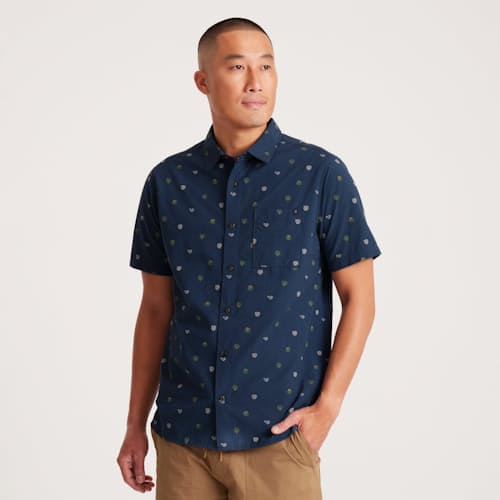 on model image of Journey Short Sleeve Shirt
