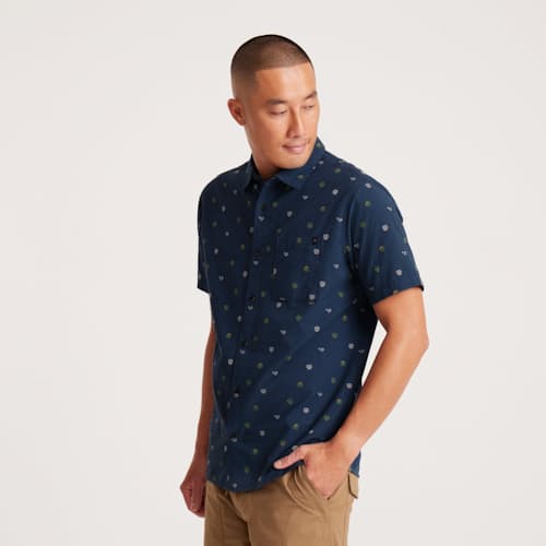 on model image of Journey Short Sleeve Shirt