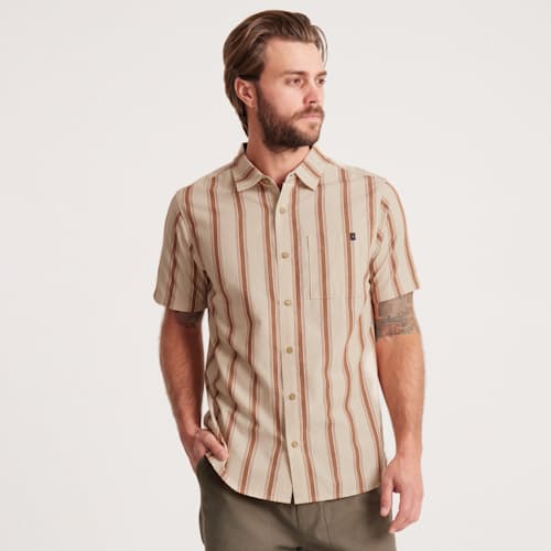 on model image of Journey Short Sleeve Shirt